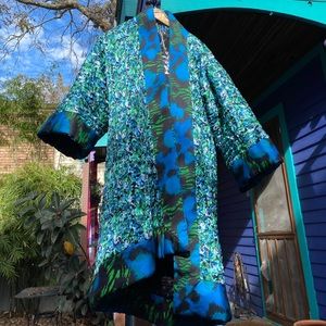 Kenzo H&M silk quilted reversible coat